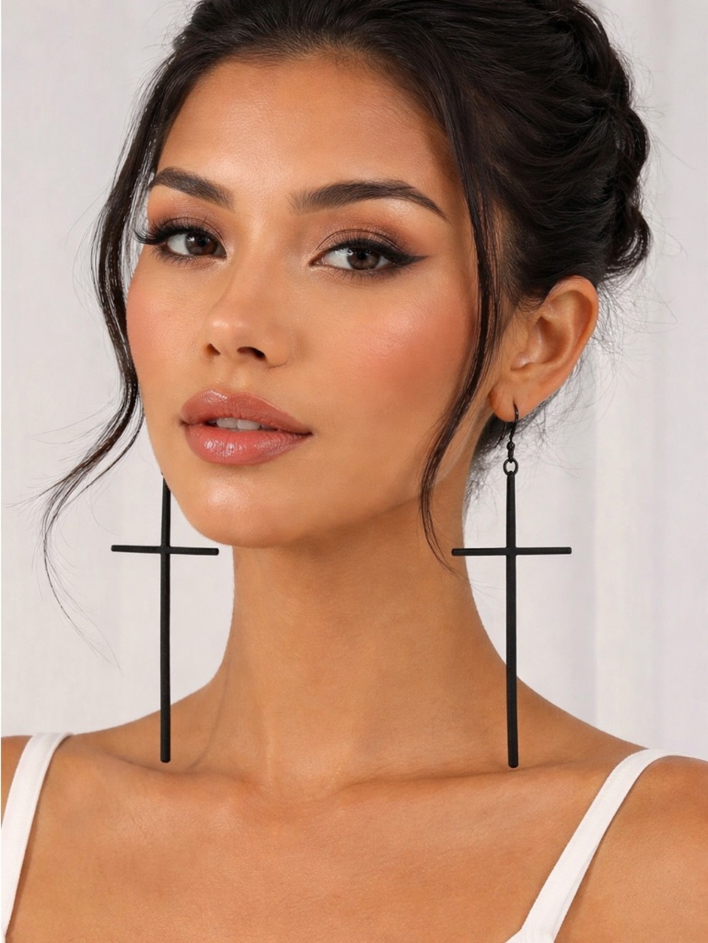 Cross Drop Earrings